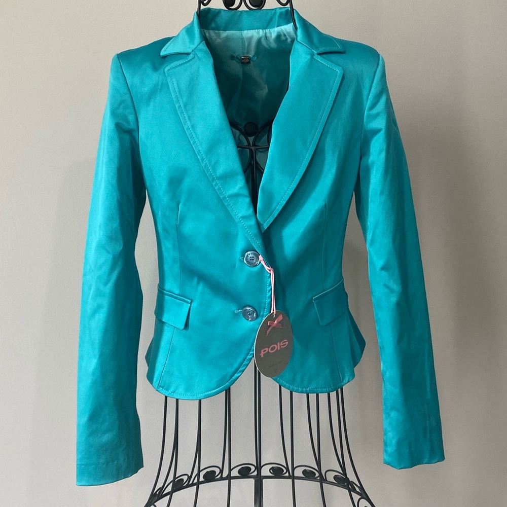 NWT POIS Giacca Raso Acqua Blazer Jacket 6